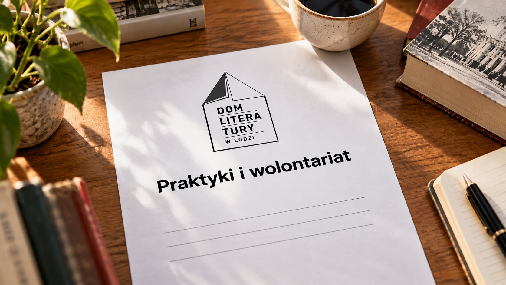 dokument na stole z logotypem Domu Literatury
