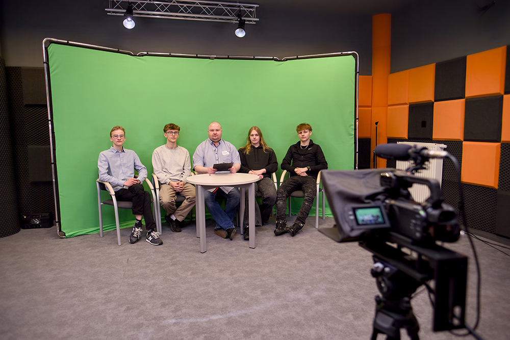 Zajęcia w studiu tv