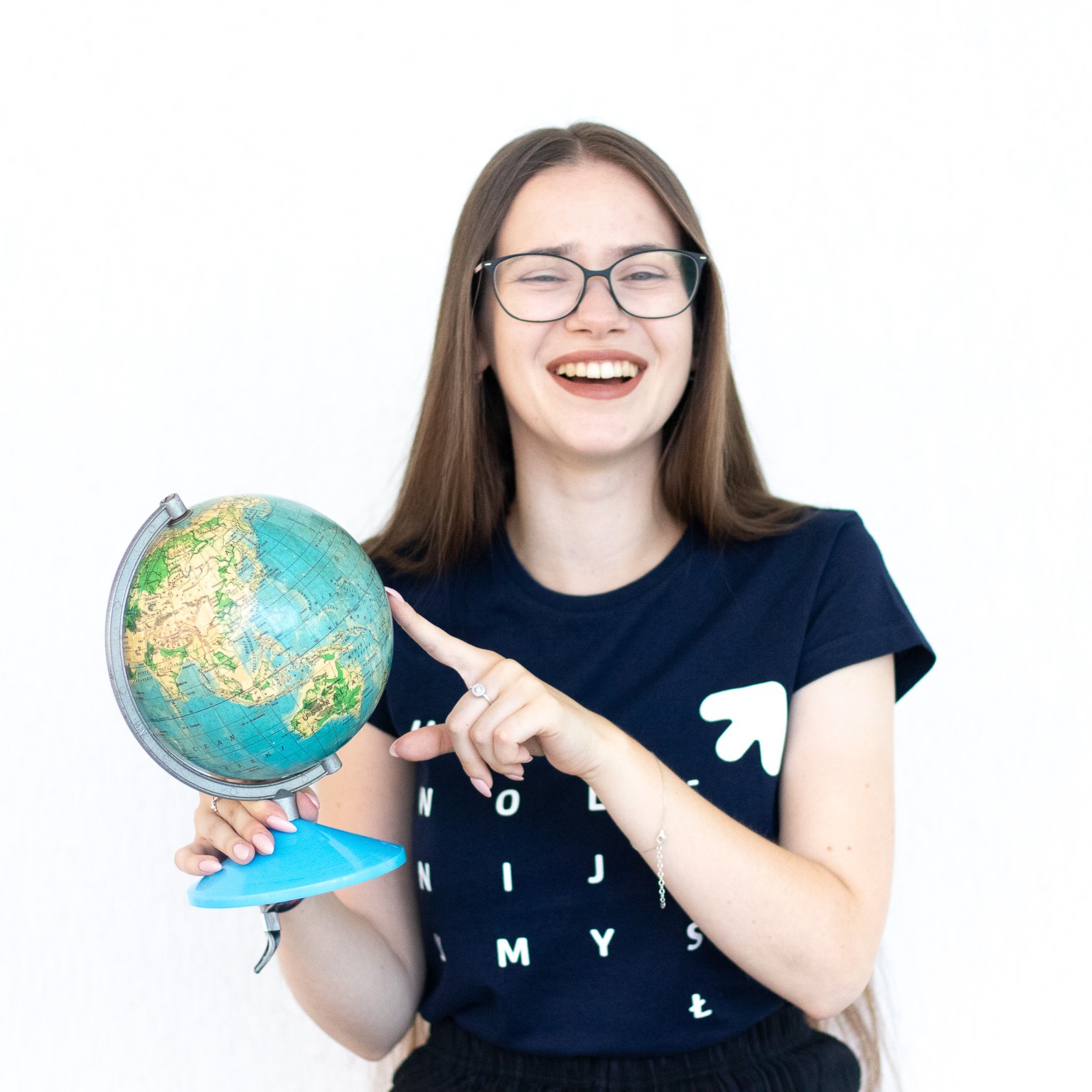 studentka z globusem
