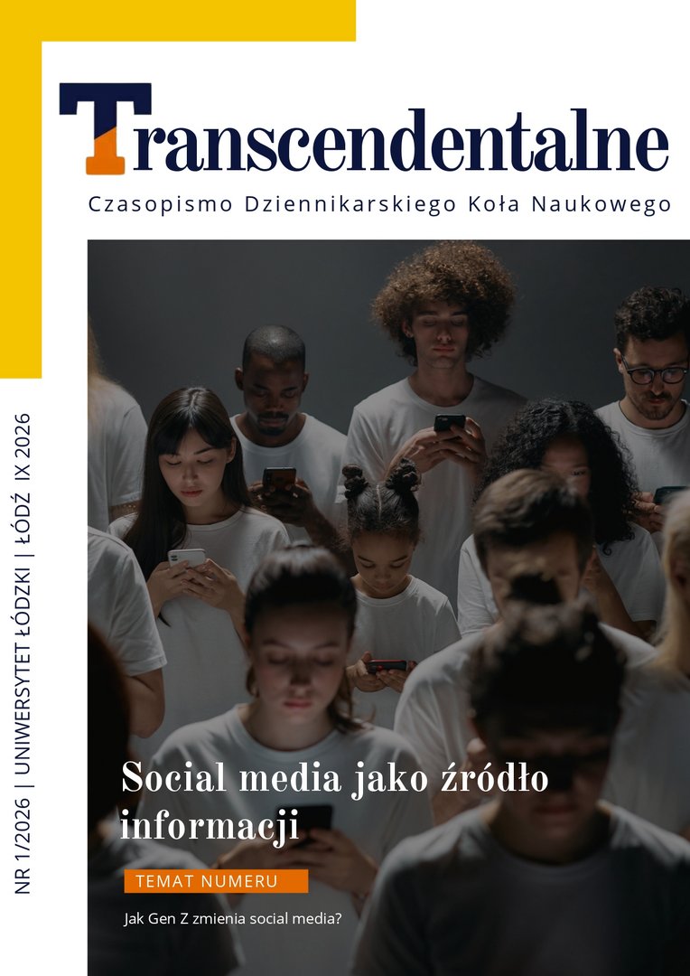 Okładka czasopisma Transcendentalne