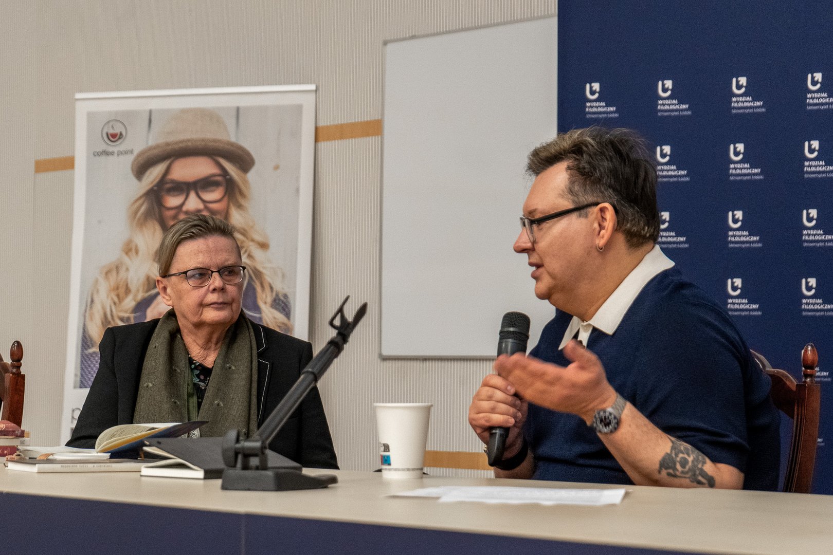 prof. Agnieszka Izdebska i Michał Witkowski