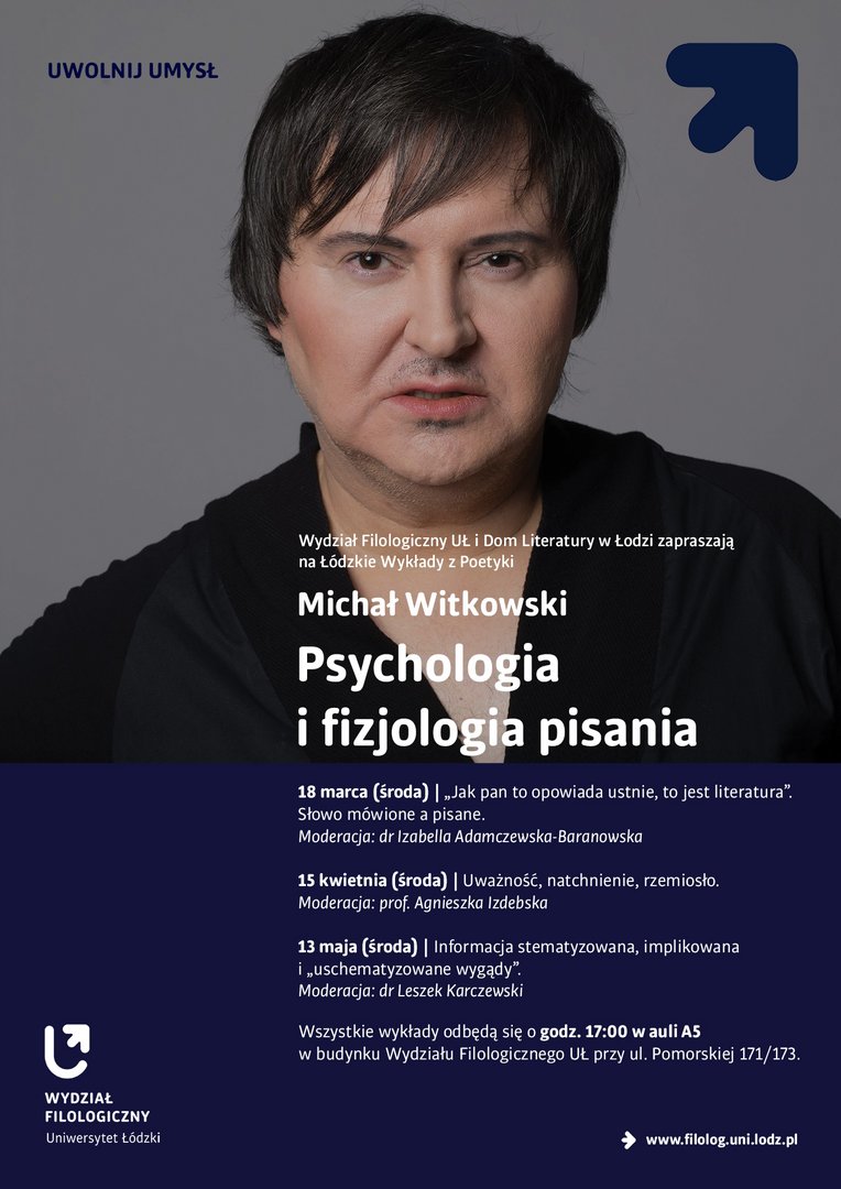 plakat zapraszający na wykłądy z Witkowskim