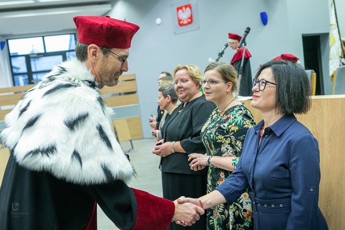 Prof. Anita Staroń z Rektorem UŁ