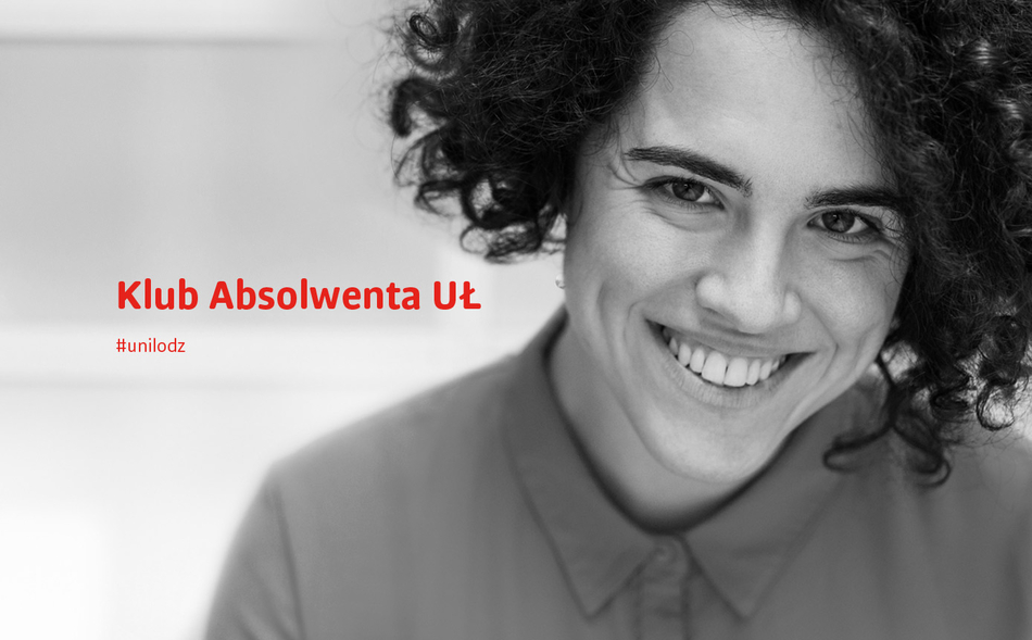 a graphic showing a portrait of a smiling graduate