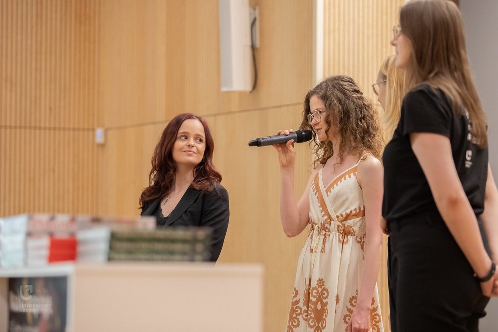 A student delivering a speech
