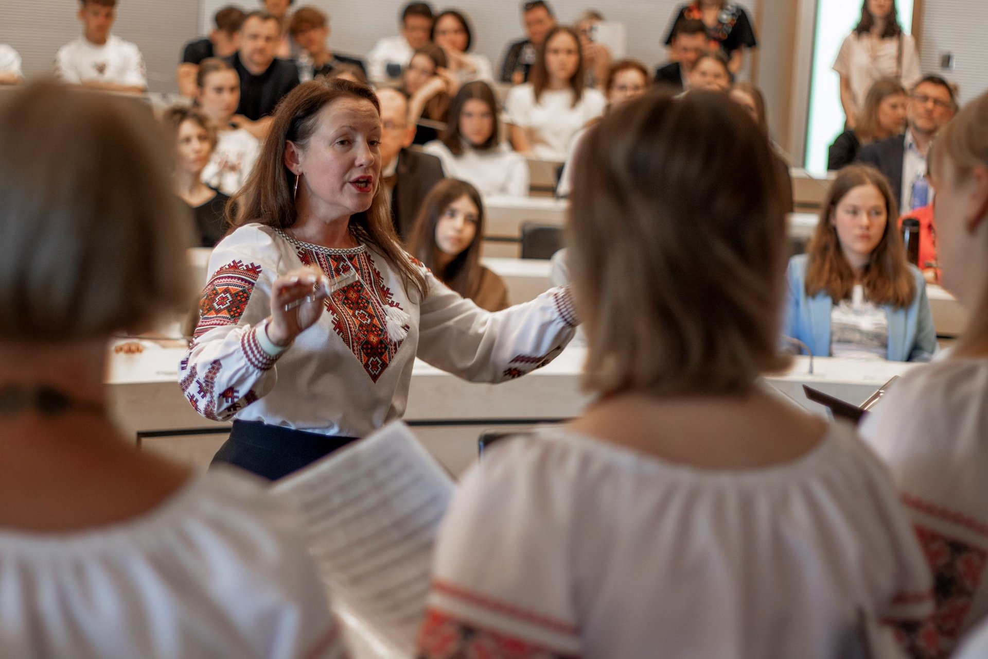 the choir during their performance
