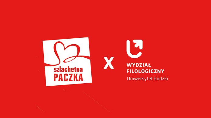 logotypy Szlachetnej Paczki i Wydziału Filologicznego