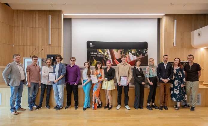 A group photo of the award winners