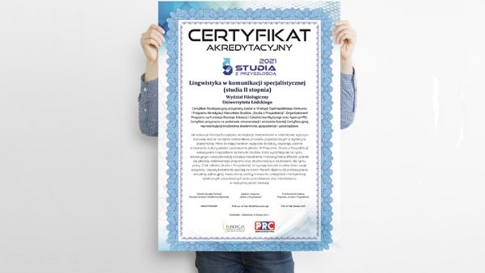 Certfyikat "Studia z Przyszłością"
