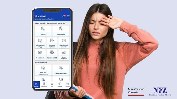 grafika z telefonem i studentką
