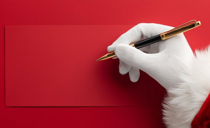 ręką pisząca list