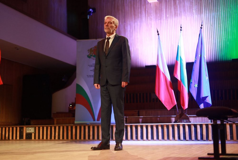 Prof. Minczew on stage