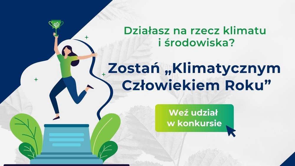 Plakat konkursu Klimatyczny Człowiek Roku