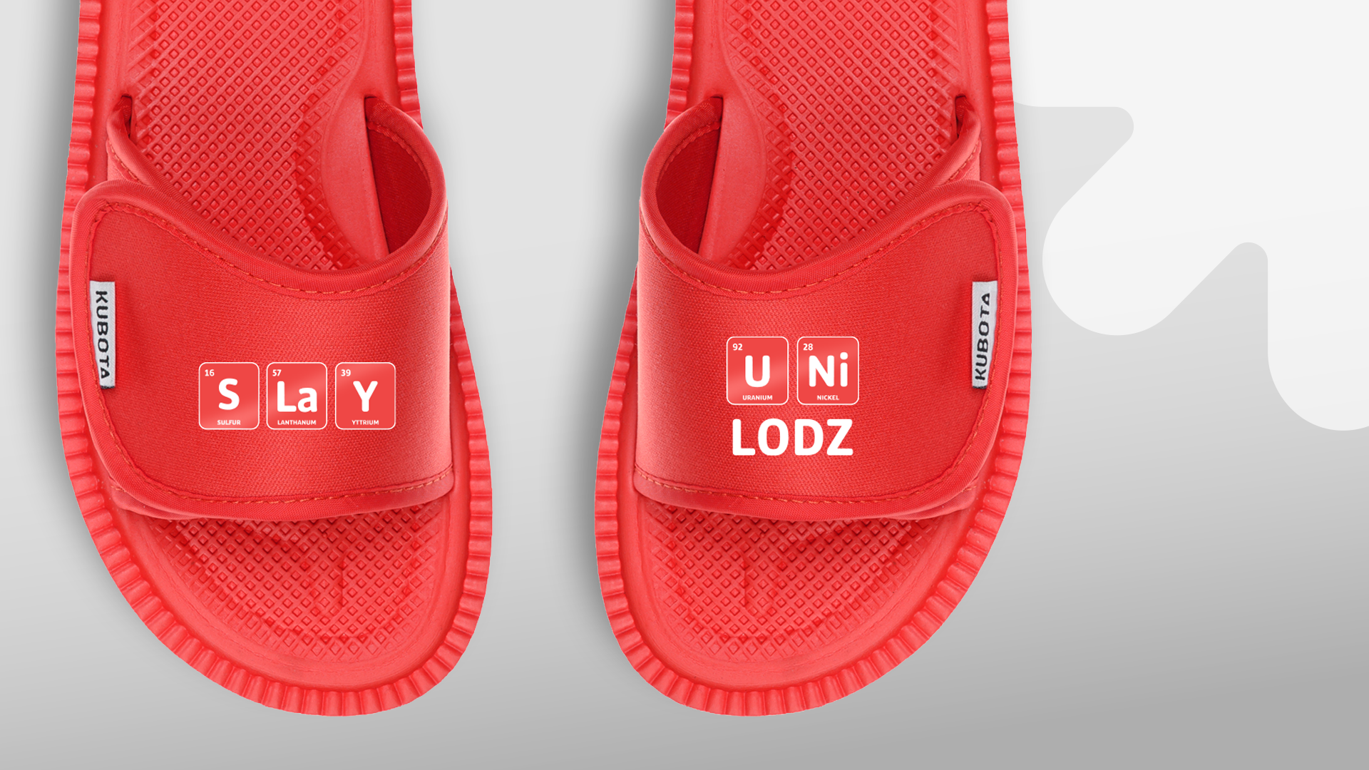 klapki Kubota ze #Slay UniLodz na przedzie